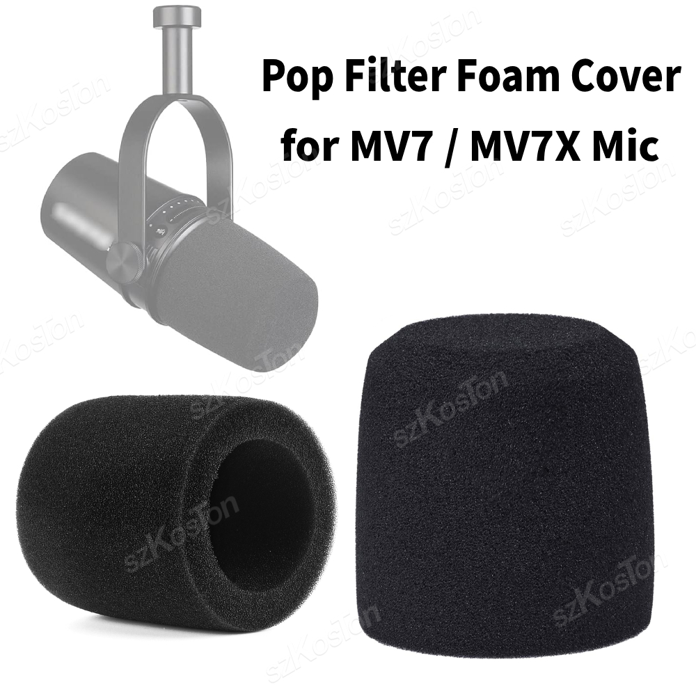 Shure Mic Mv7 - Shure MV7 / MV7X マイク用ポップフィルター ノイズリダクションスポンジフォームカバー