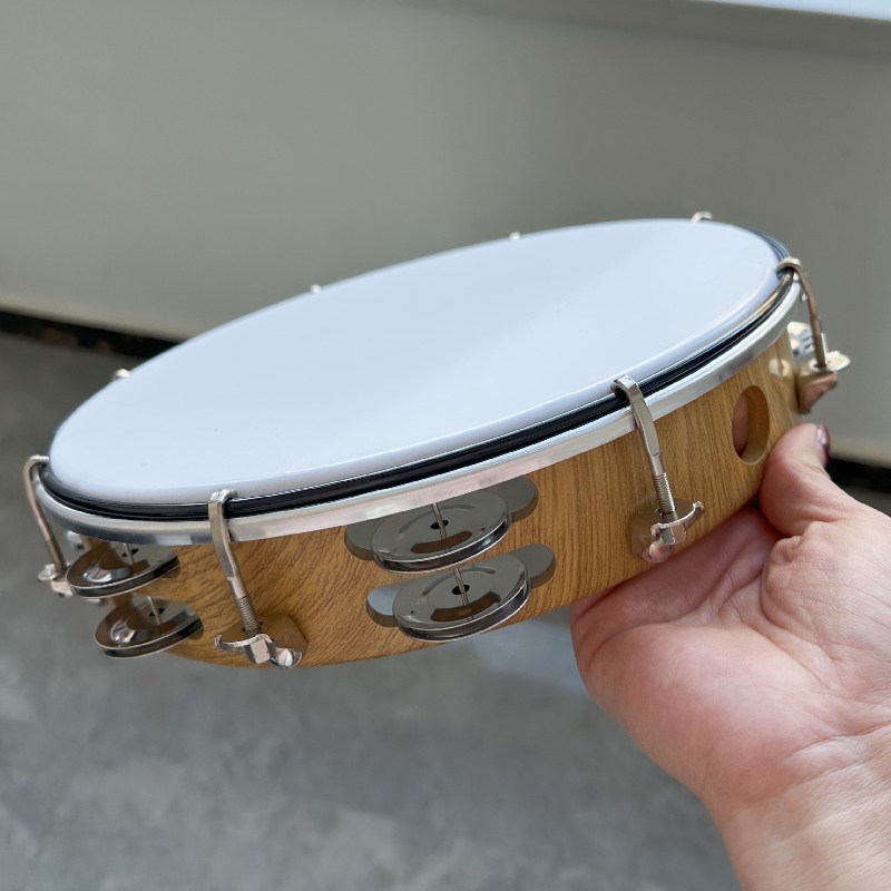 Musical Instrument Harmonium - 調整可能なチューニングタンバリン 10 インチプロフェッショナルタンバリン二列木製ドラム子供大人オルフ楽器