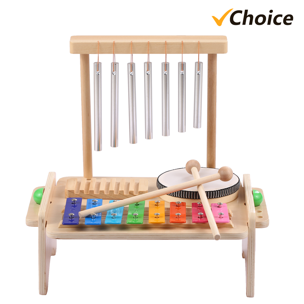 ウィンドチャイムxylophoneドラムセット子供用、ウッド - Musical Instrument Harmonium のレビューと価格
