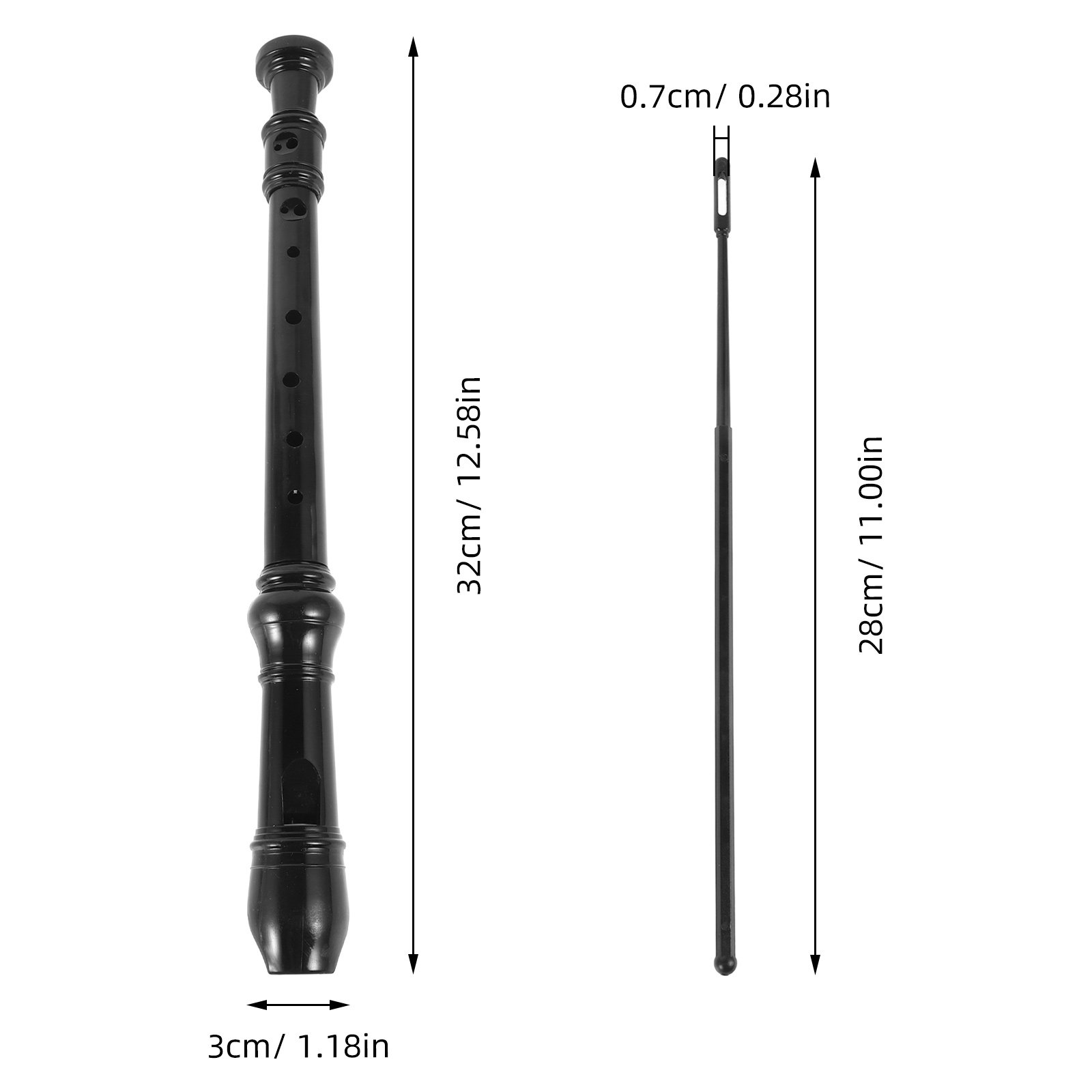 初心者や学生向けの、8孔のABSプラスチック製ミニソプラノリ - Soprano Recorder Plastic のレビューと価格