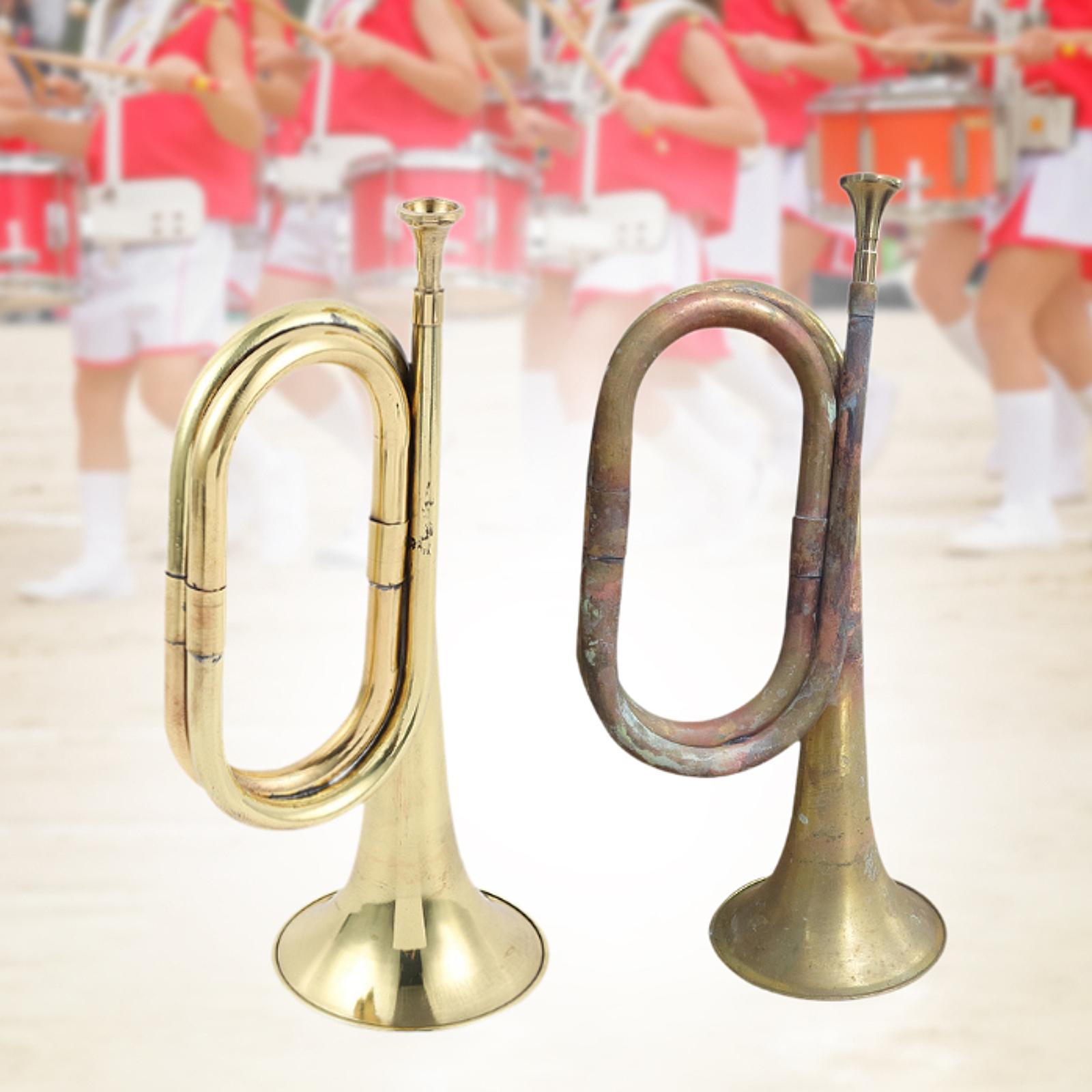 騎兵トランペット マウスピース付き楽器 音楽ツール 小型真鍮 - Musical Instrument Bugle のレビューと価格