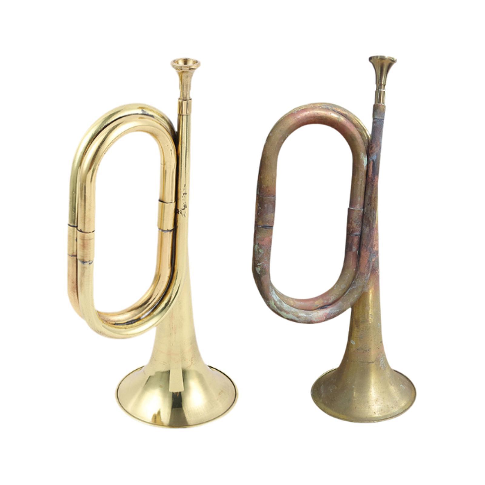 騎兵トランペット マウスピース付き楽器 音楽ツール 小型真鍮 - Musical Instrument Bugle のレビューと価格