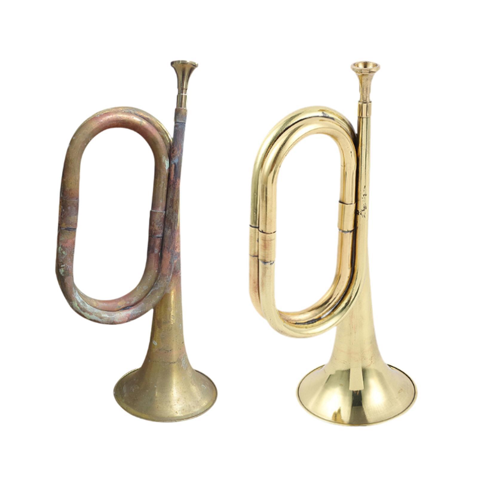 騎兵トランペット マウスピース付き楽器 音楽ツール 小型真鍮 - Musical Instrument Bugle のレビューと価格