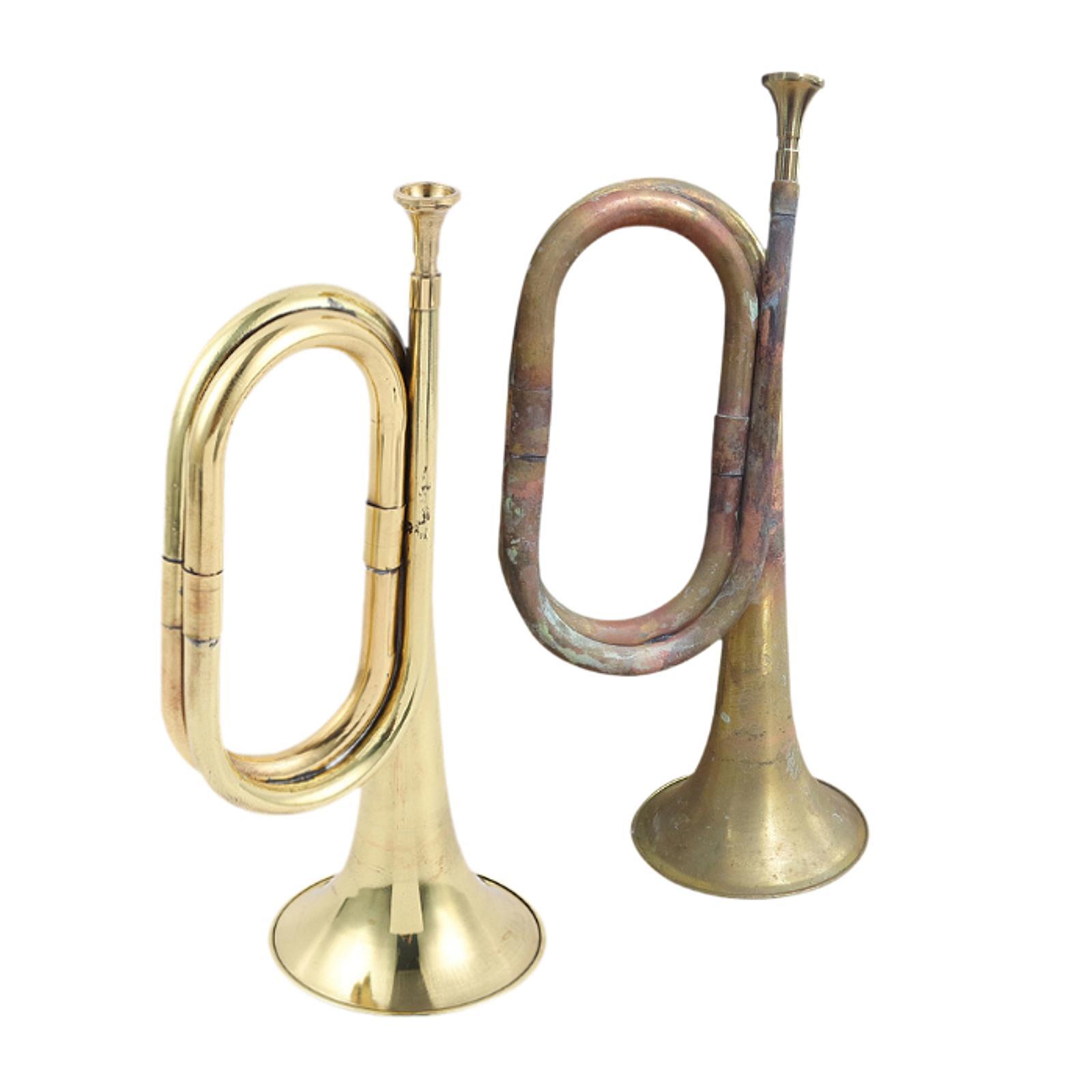 騎兵トランペット マウスピース付き楽器 音楽ツール 小型真鍮 - Musical Instrument Bugle のレビューと価格